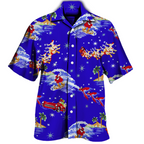 Men's Christmas Street Party Shirt in Cotton Blend