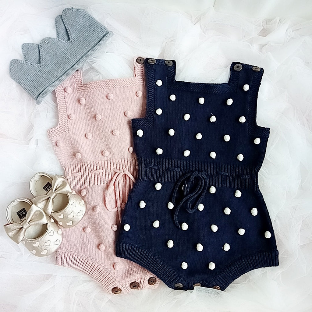 Handmade Baby Sweater with Wool Ball Design