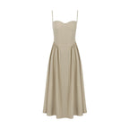 Sexy V-Neck Spaghetti Strap Midi Dress for Women