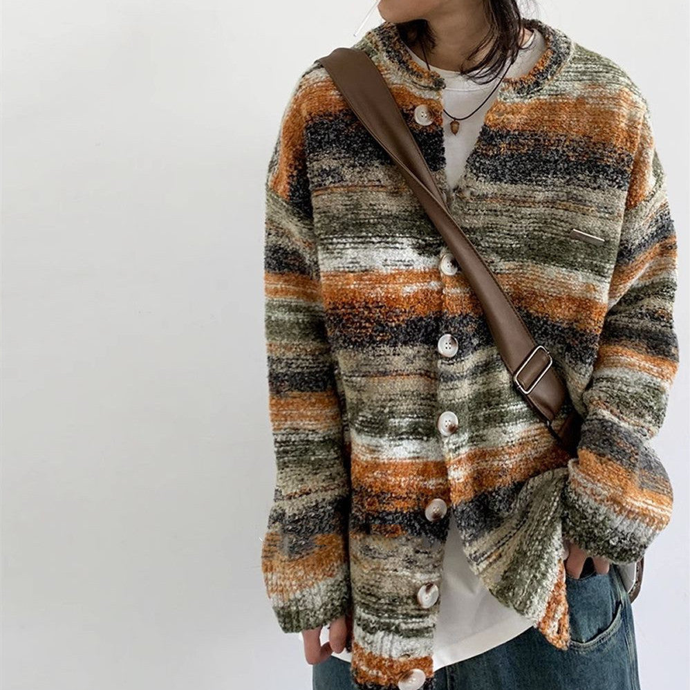 Harajuku Style Gradient Knitted Cardigan Sweater Coat