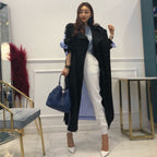 Striped Trench Coat with Lapel Tie Detail