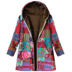 Vintage Women's Cotton and Hemp Hoodie Coat with Pockets | Streetwear