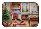 French Bulldog Christmas Cookies Dish Drying Mat