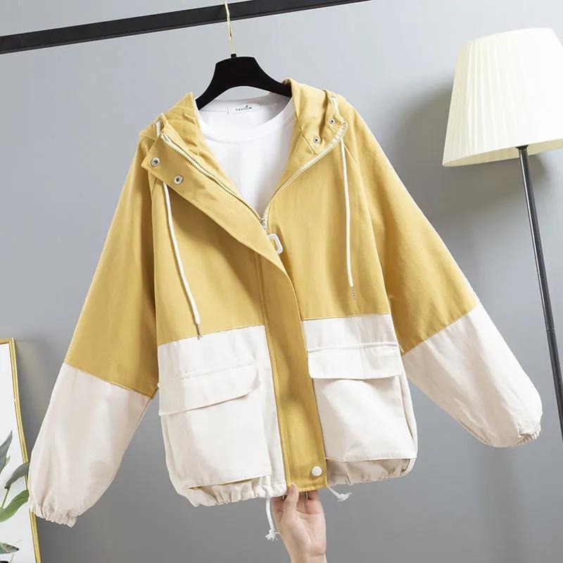 Women's Loose Hooded Utility Jacket for Autumn (One Piece)