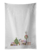 Ibizan Hound Relaxing with Christmas Wonderland Kitchen Towel Set of 2