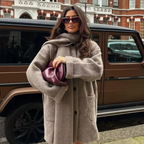 Cozy Knitted Scarf Cape Coat