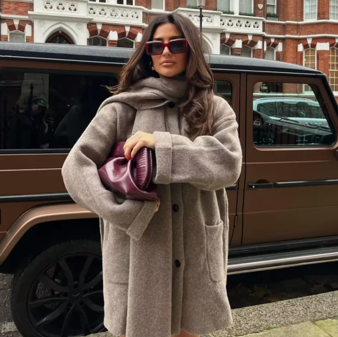 Cozy Knitted Scarf Cape Coat