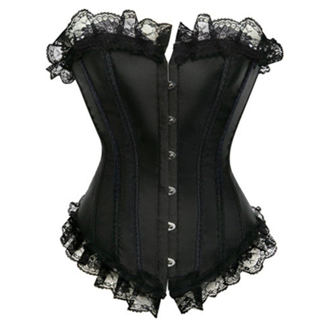 Vintage Lace Bustier with Bow for Show Girls