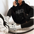 Warm Long-sleeved Plush Sweater with Game Letter Print