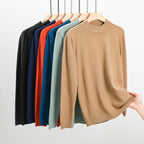 Casual Solid Color Half Turtleneck Thermal Sweater