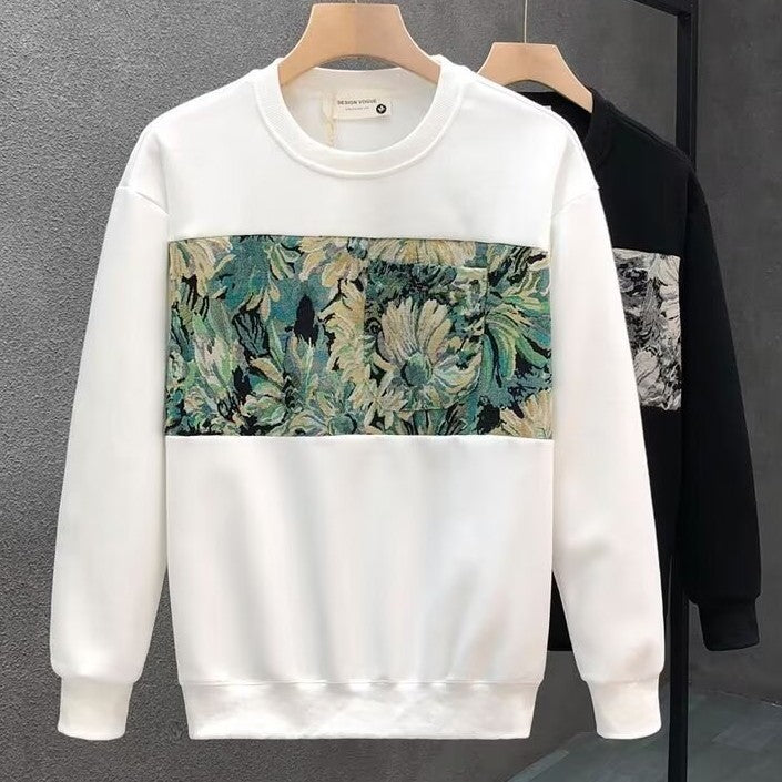 Men's Crew Neck Pullover Sweatshirt by Fashion Brand | Streetwear