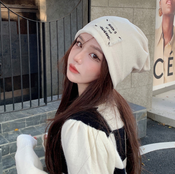 Fashionable Knitted Wool Baotou Acrylic Hat | Embroidered Cap