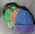 Color Block Wool Hat for Autumn and Winter Ear Protection | Embroidered Cap