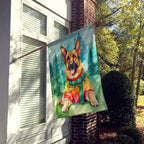 German Shepherd Christmas House Flag