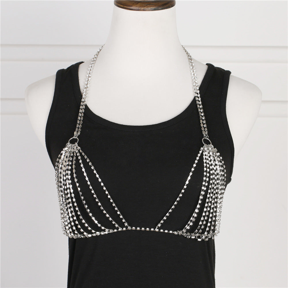Rhinestone Body Chain Bra Harness