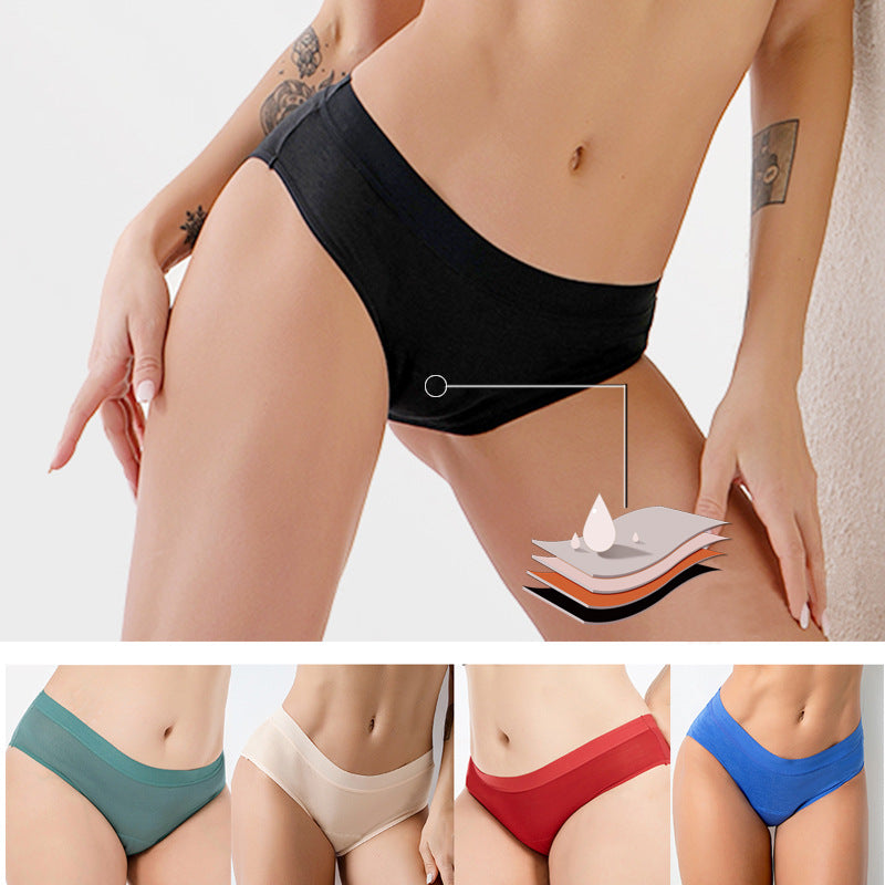 Plus Size Sexy Multicolor Bamboo Fiber Period Panties