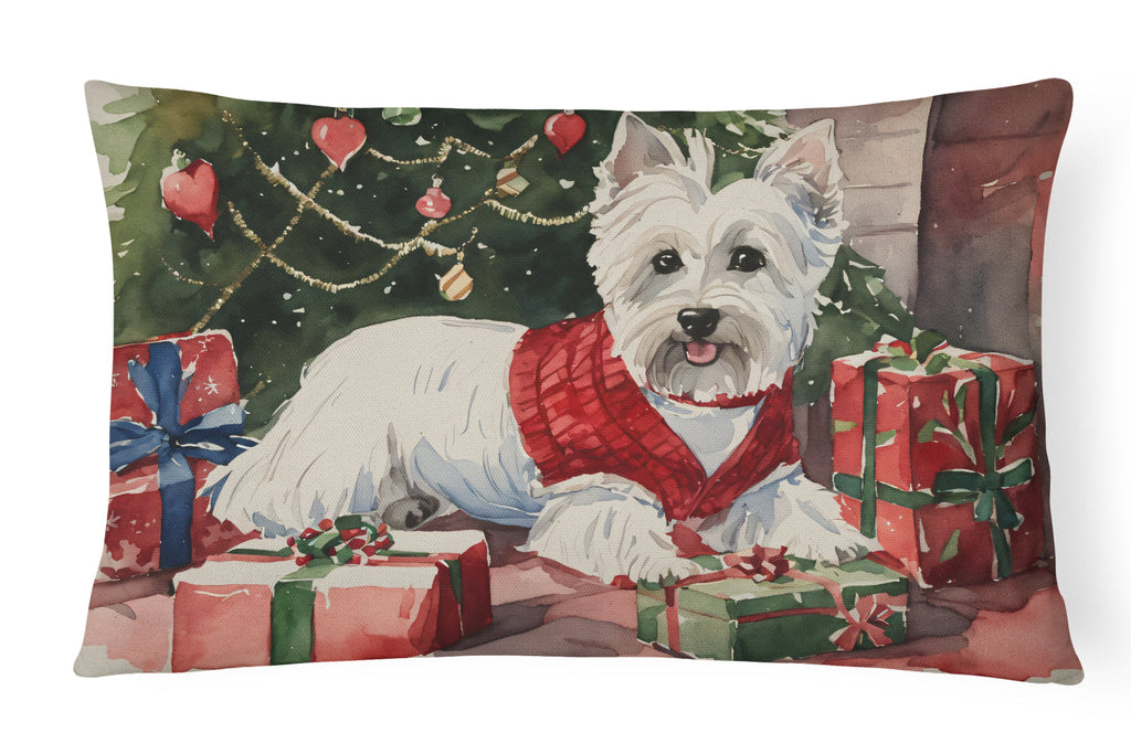 Westie Christmas Throw Pillow