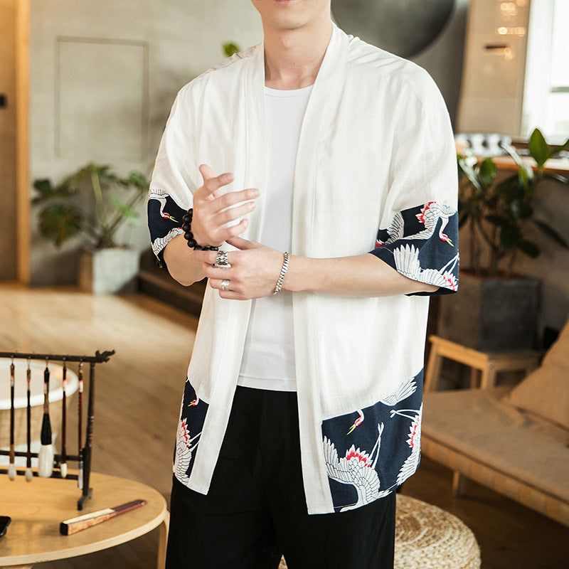 Men's Mid-Length Windbreaker for Spring and Fall