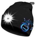 Bluetooth 5.0 Knit Hat with LED Light and Speakers | Embroidered Cap