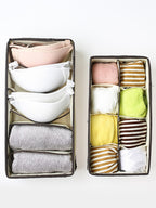 Multicolor Lingerie Storage Box Set - Fabric Organizer