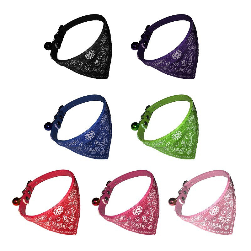 Pet Bell Triangular Binder Collar Scarf for Small Dogs