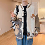 Y2K Thick Knitted Cardigan for Men and Women 2024