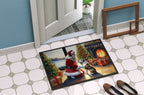 Bull Terrier and Santa Claus Doormat