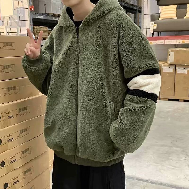 2021 Men’s Thick Lamb Wool Zipper Pullover Coat | Streetwear