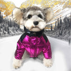 Star Patent Fur Collar Down Jacket for Pets