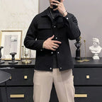 Men's Korean Style Casual Wool Jacket for Fall/Winter 2024