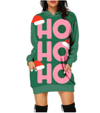 Women's Casual Printed Christmas Sweater Dress