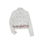 Embroidered Butterfly Pattern Denim Jacket, High Quality