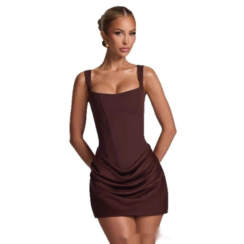 Tube Top Short Strap Bodycon Mini Dress