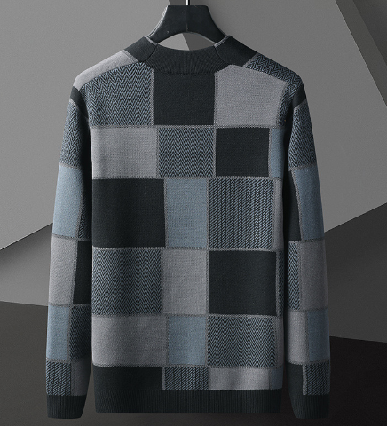 Men's Long Sleeve Knitted Cardigan Shawl Sweater