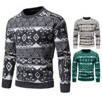 Men's Slim Fit Long Sleeve Round Neck Sweater