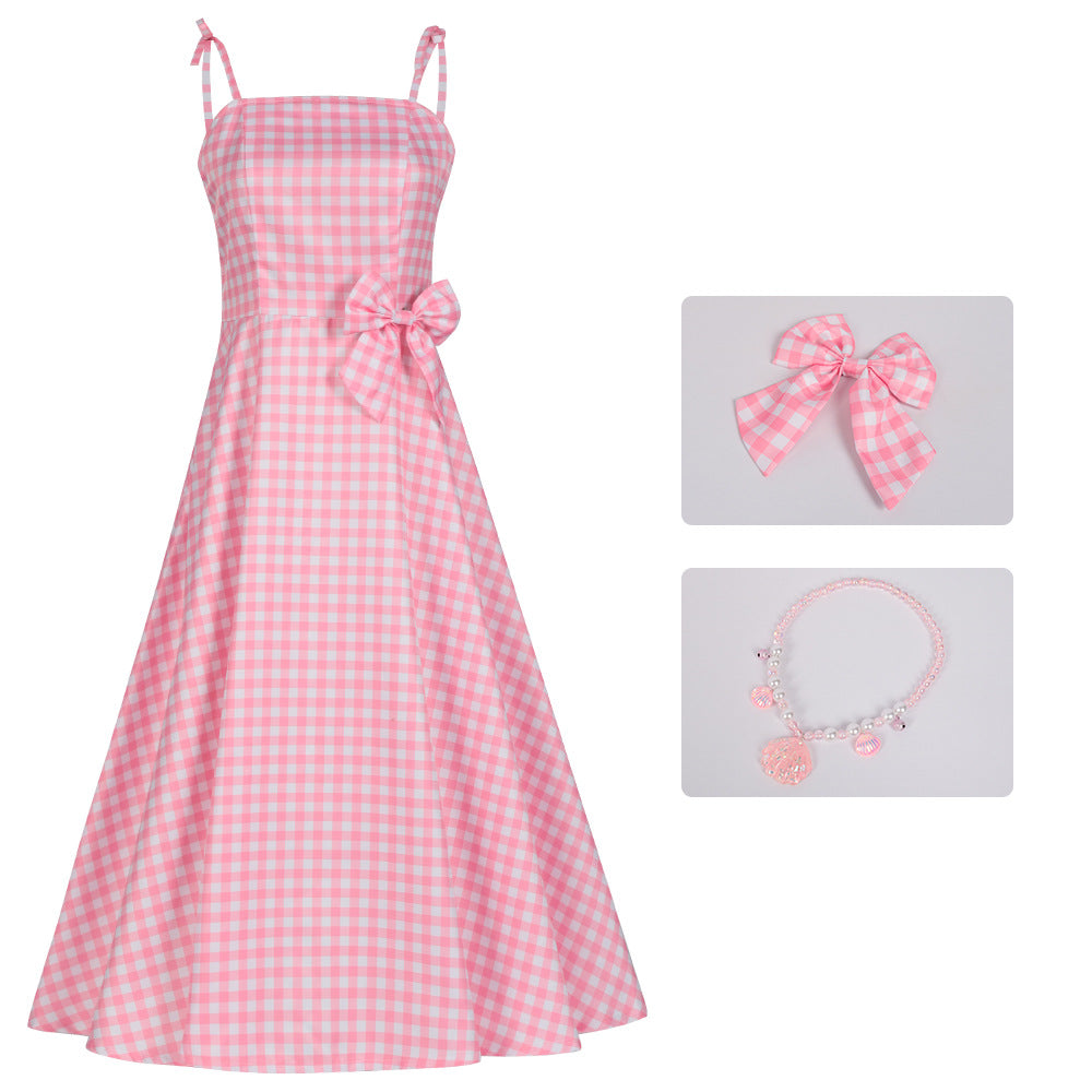 Women's Barbie Plaid Swimsuit & Costume Set for Events