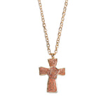 Ornate Gold Cross Pendant Necklace