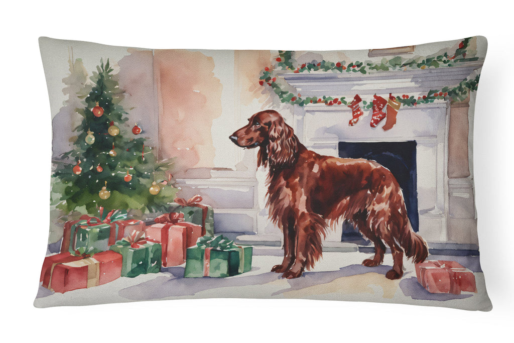 Irish Setter Christmas Throw Pillow