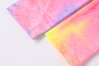 Rainbow Tie-Dye Off-Shoulder Bodysuit for Women