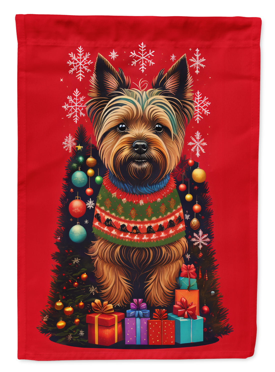 Cairn Terrier Holiday Christmas House Flag