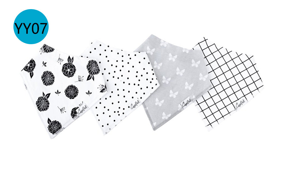 Double Triangle Cotton Scarf for Babies with Snap Buckle