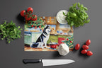 Siberian Husky Christmas Cookies Glass Cutting Board