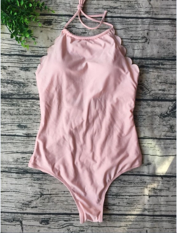 New Solid Color One-Piece Swimwear