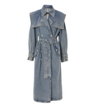 Denim Trench Coat with High-End Design (One Set)