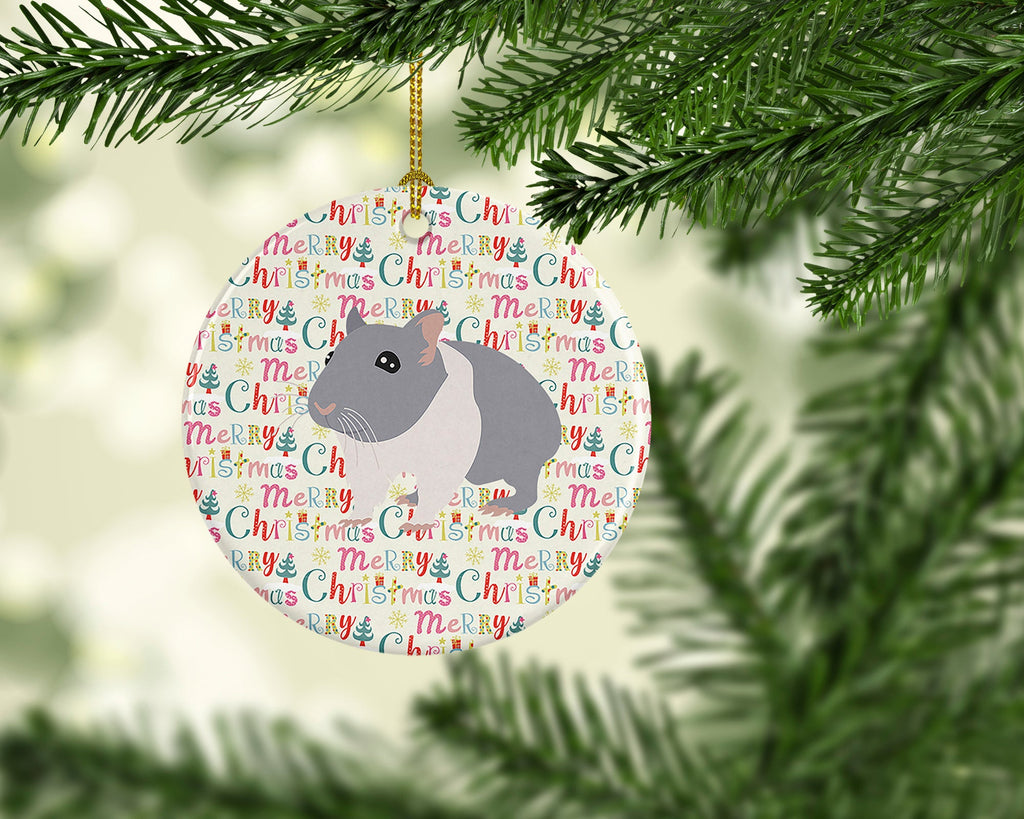 South African Hamster Christmas Ceramic Ornament