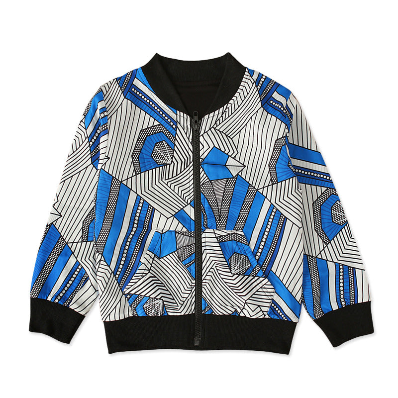 Printed Top Zip Coat