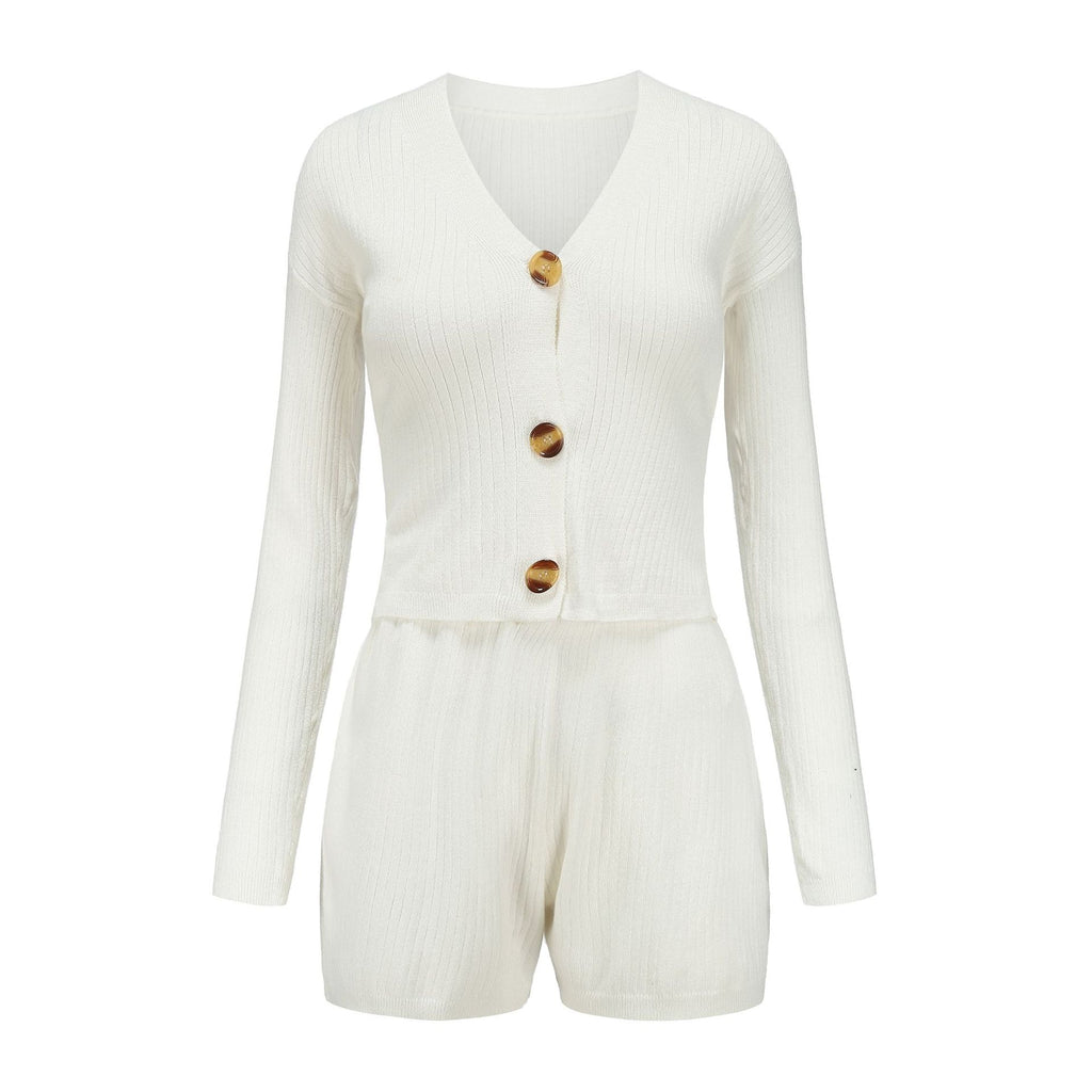 Fashionable Women's Sweater and Shorts Set (2 Pieces)
