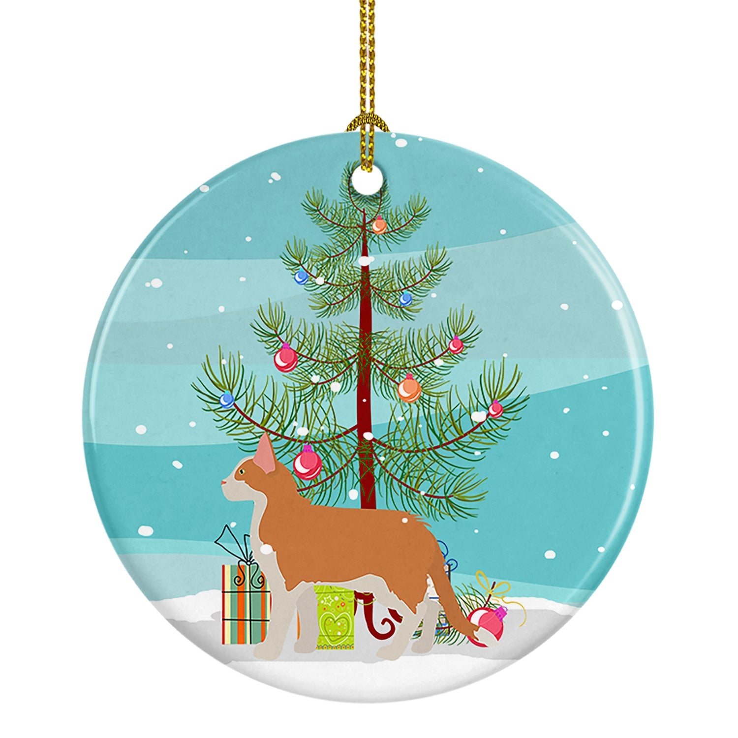 Aphrodite Giant Cat Christmas Ceramic Ornament