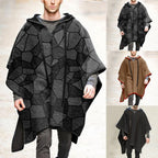 Trendy Vintage Men’s Long Coat with Irregular Hem