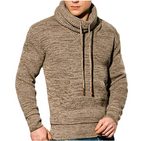 Men's Knit Long Sleeve Drawstring Sweater for Fall/Winter